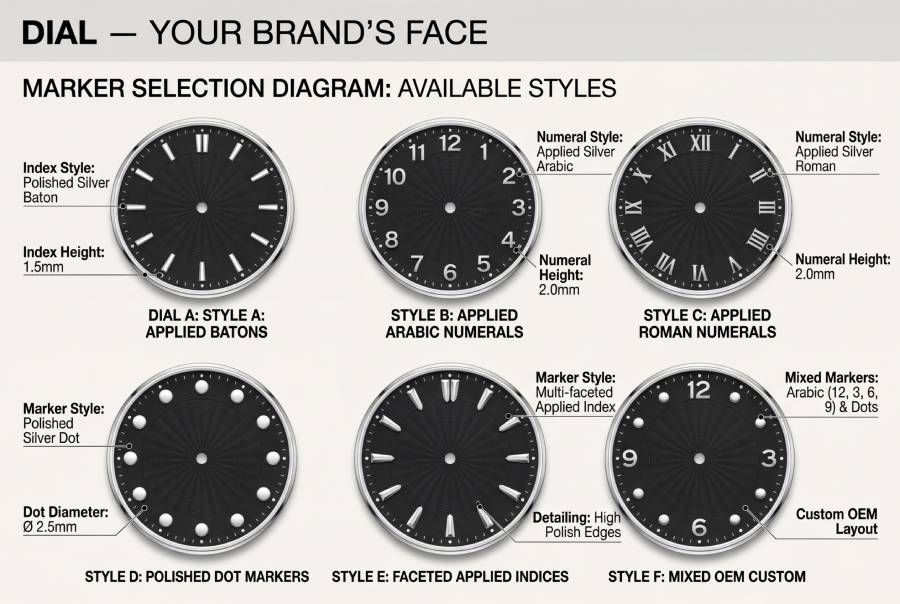 dial marker style options
