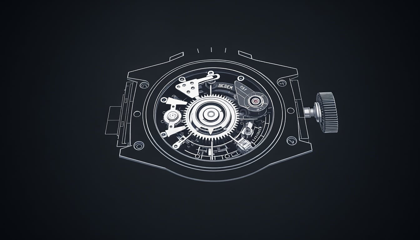 mechanical watch blueprint
