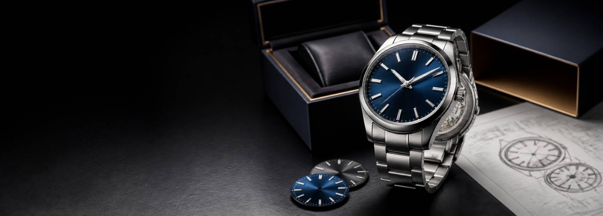 Premium private label automatic mechanical watch with branded packaging for a faster market launch